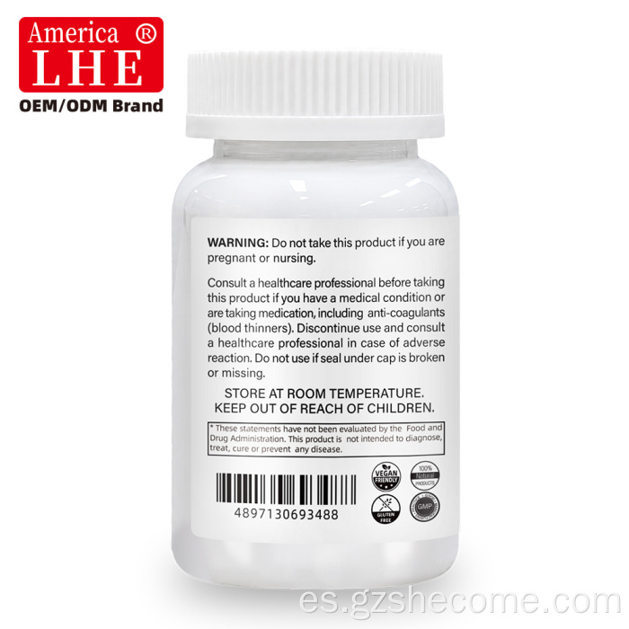Shecome Vitamina K2 D3 Cápsulas Salud de los huesos del corazón